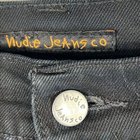 👁️👁️ NUDIE JEANS CO. Black Denim “EYE” Graphic Jeans - RARE - Sz 32 - *READ* - Picture 12 of 14